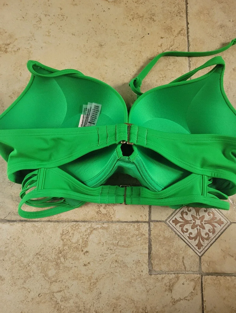 Victoria's Secret Swim Bright Green Padded Bikini Top